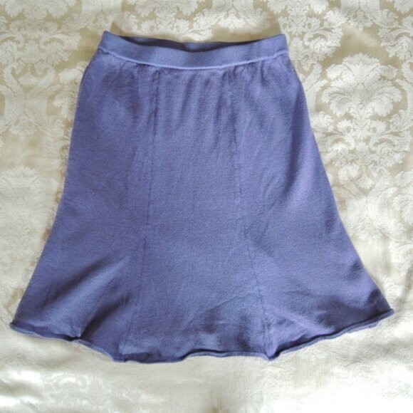 St. John Collection Marie Gray Purple Knit Skirt 10 - Picture 2 of 5